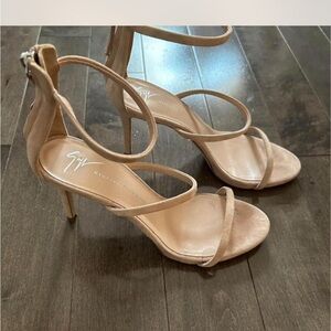Giuseppe Zanotti Nude Tan Strappy Stiletto Sandals